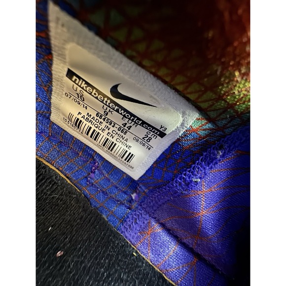 Nike LeBron 12 684593-068 Data Vintage Black Basketball Sneakers Men's Sz 10 US - Picture 6 of 15